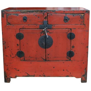 Red Antique Shanxi Cabinet
