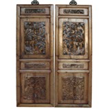 A pair of Carved Wall Hanging Screen