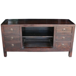 Brown Low Sideboard Media Cabinet