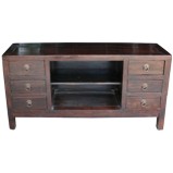 Brown Low Sideboard Media Cabinet