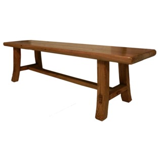 Brown Elm Wood Bench
