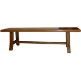 Brown Elm Wood Bench