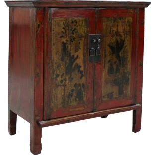 Original Red Painted Cabinet
