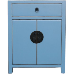 Light Blue Chinese Bedside Table