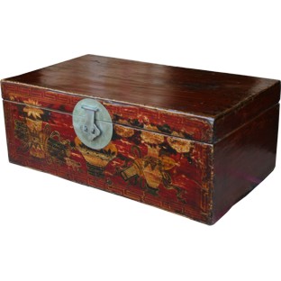 Red Painted Chinese Trunk