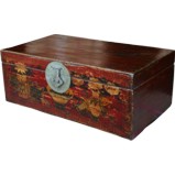 Red Painted Chinese Trunk