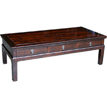Antique Chinese Coffee Table Drawers Both Side