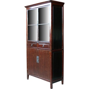 Antique Display Cabinet with Glass Door