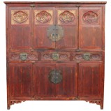 Giant Antique Carved Chinese Armoire