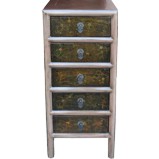 Original Five-Drawer Painted Tall Boy