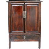 Antique Dark Brown Chinese Cabinet