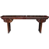 Original Long Altar Table Carved Cloud Spandrel