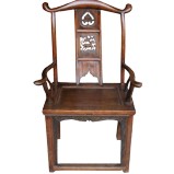 Antique Chinese Scholars Carved Armchair