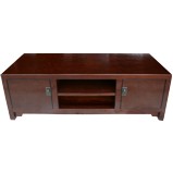 Brown Lacquer Low Sideboard/TV Unit