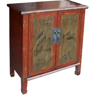 Original Red Painted Chinese Cabinet