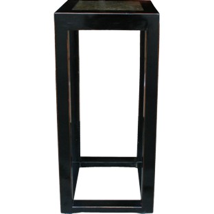Black Stone Inlay Side Table/Plant Table