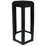 Black Stone Inlay Side Table Hexagon/Plant Table