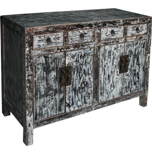 Distressed Gray Sideboard