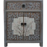 Grey Tibetan Bedside Table