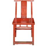 Chinese Red Chair with Carvings