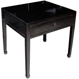 Black Chinese Side Table Draw