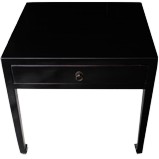 Black Chinese Side Table Draw