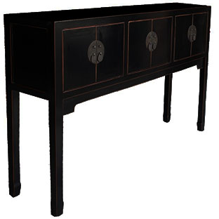 Black Lacquered Console Hall Table