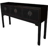 Black Lacquered Console Hall Table