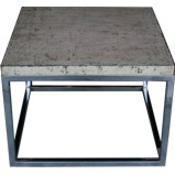 Side Table with Framed Stainless Steel Legs