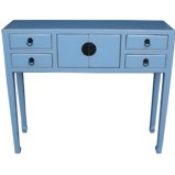 Grey Lacquer Chinese Ladies Cabinet