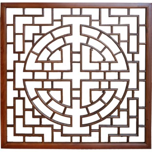 Light Lacquer Oriental Window Panel