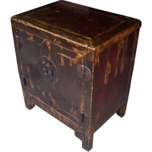 Antique Chinese Side Cabinet Plum Colour