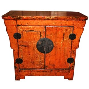 Original Orange Chinese Cabinet
