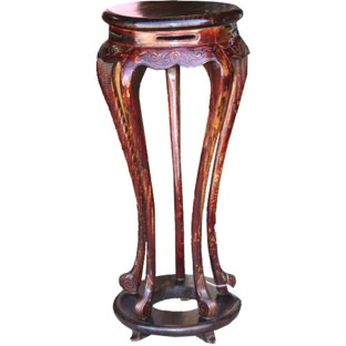 Antique Curved Leg Vase Stand/Plant Table