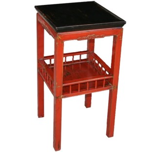 Antique Red Vase Table/Plant Table