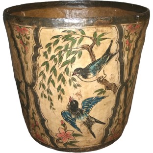 Chinese Vintage Bucket with Panda Painting