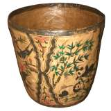 Chinese Vintage Bucket with Panda Painting