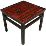 Chinese Maroon Painted Side Table