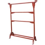 Red Lacquer Clothes Rack Robe Stand