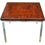 Rustic Side Table with Steel legs