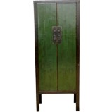 Antique Green Slim Cabinet