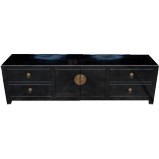 Black Lacquer Chinese Low Sideboard/TV Unit 170 cm
