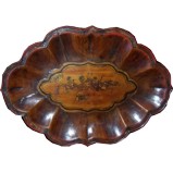 Gold Painted Wood Plate