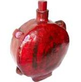 Red Antique Chinese Wine Bottle