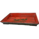 Chinese Antique Red Painted Tray