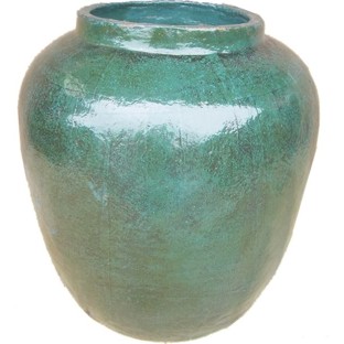 Large Turquoise Decorative Barrel