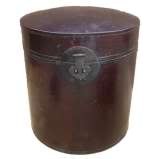 Original Round Maroon Leather Box