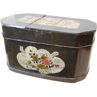 Large Chinese Storage Wood Box with Lid