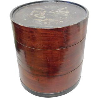 Wooden Round Storage Box
