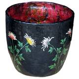 Chinese Vintage Barrel with Flora Painting